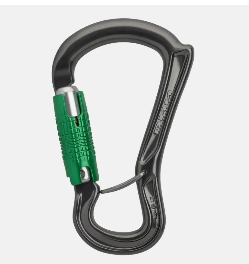 [A567] Mousqueton Ceros Locksafe - DMM (Titanium/Green)