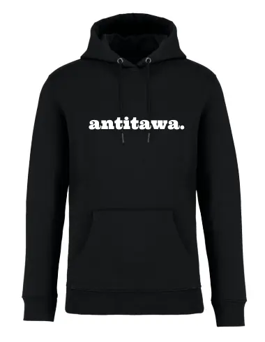 [ATW17] Pull Antitawa: Sweat à capuche – Noir Simple (S)