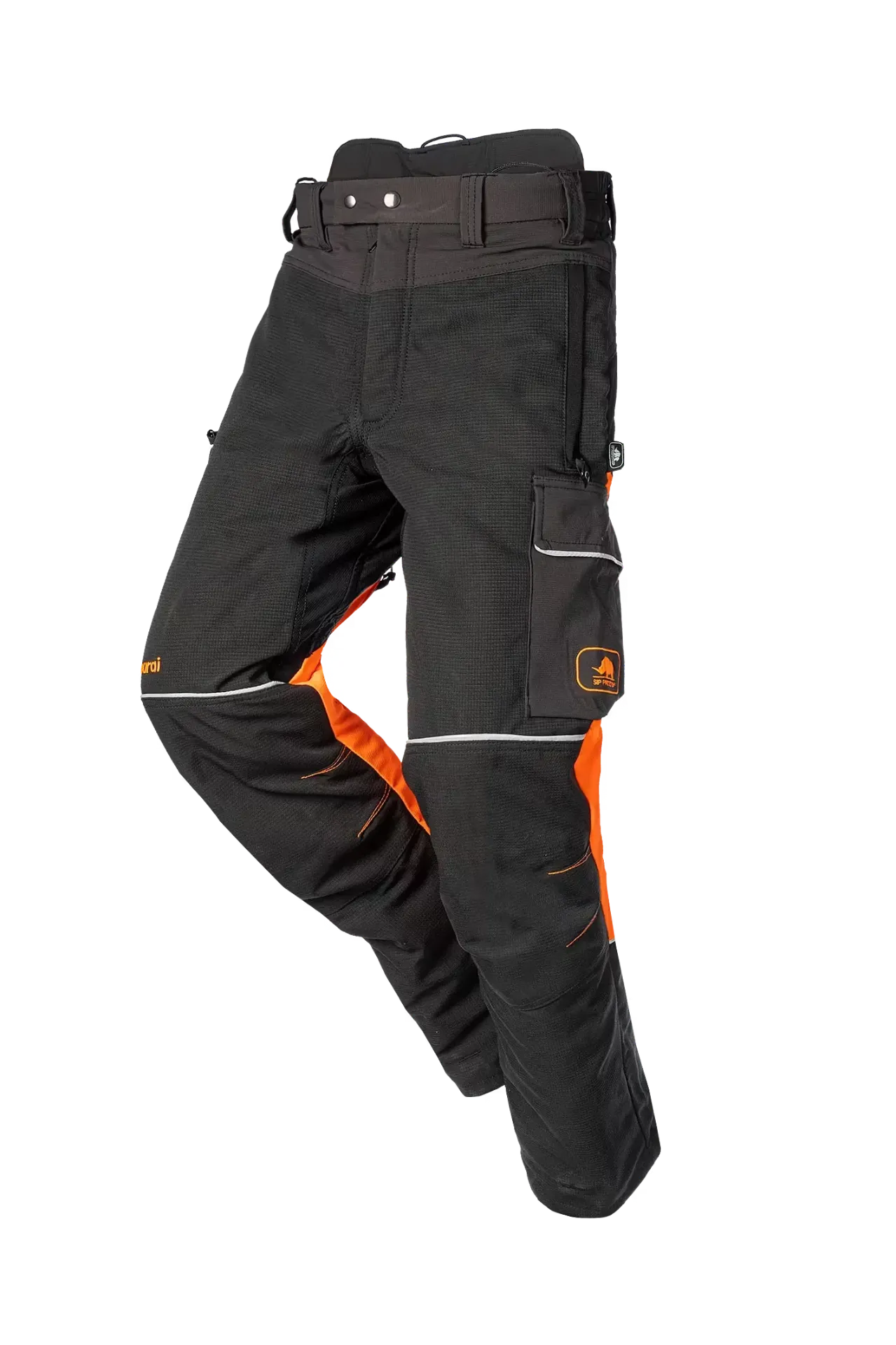 SAMOURAI Pantalon de protection - SIP PROTECTION (S, SHORT, Orange-noir)